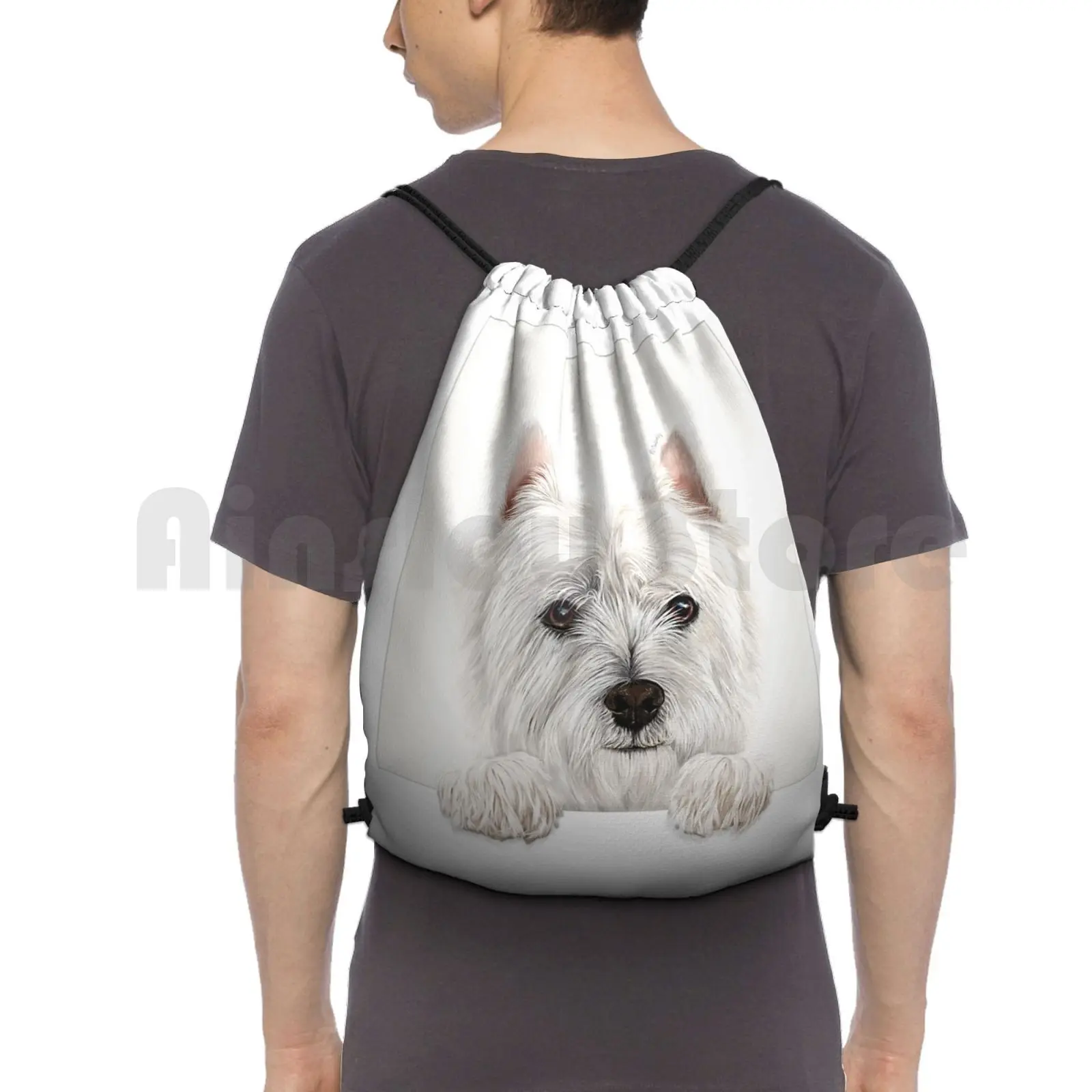 Спортивная сумка Westie рюкзак сумка с кулиской, водонепроницаемая, West Highland White Terrier Westie Dog Pet Dog, портреты животных
Спортивная сумка Westie рюкзак сумка с кулиской, водонепроницаемая, West Highland White Terrier Westie Dog Pet Dog, портреты животных