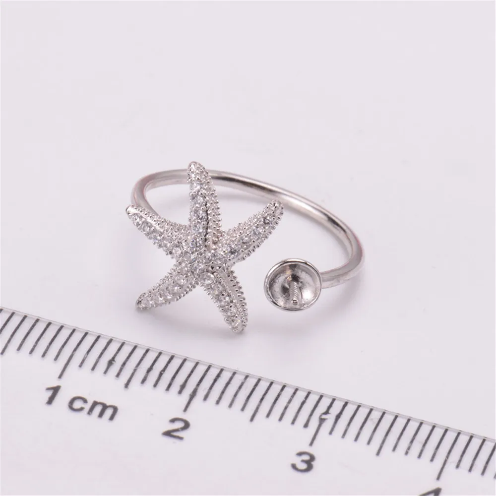 S925 Sterling Silver Adjustable Ring Settings Base Blank Jewelry Findings Fit Half Hole Pearl DIY Women Ring Making Accessories
S925 Sterling Silver Adjustable Ring Settings Base Blank Jewelry Findings Fit Half Hole Pearl DIY Women Ring Making Accessories