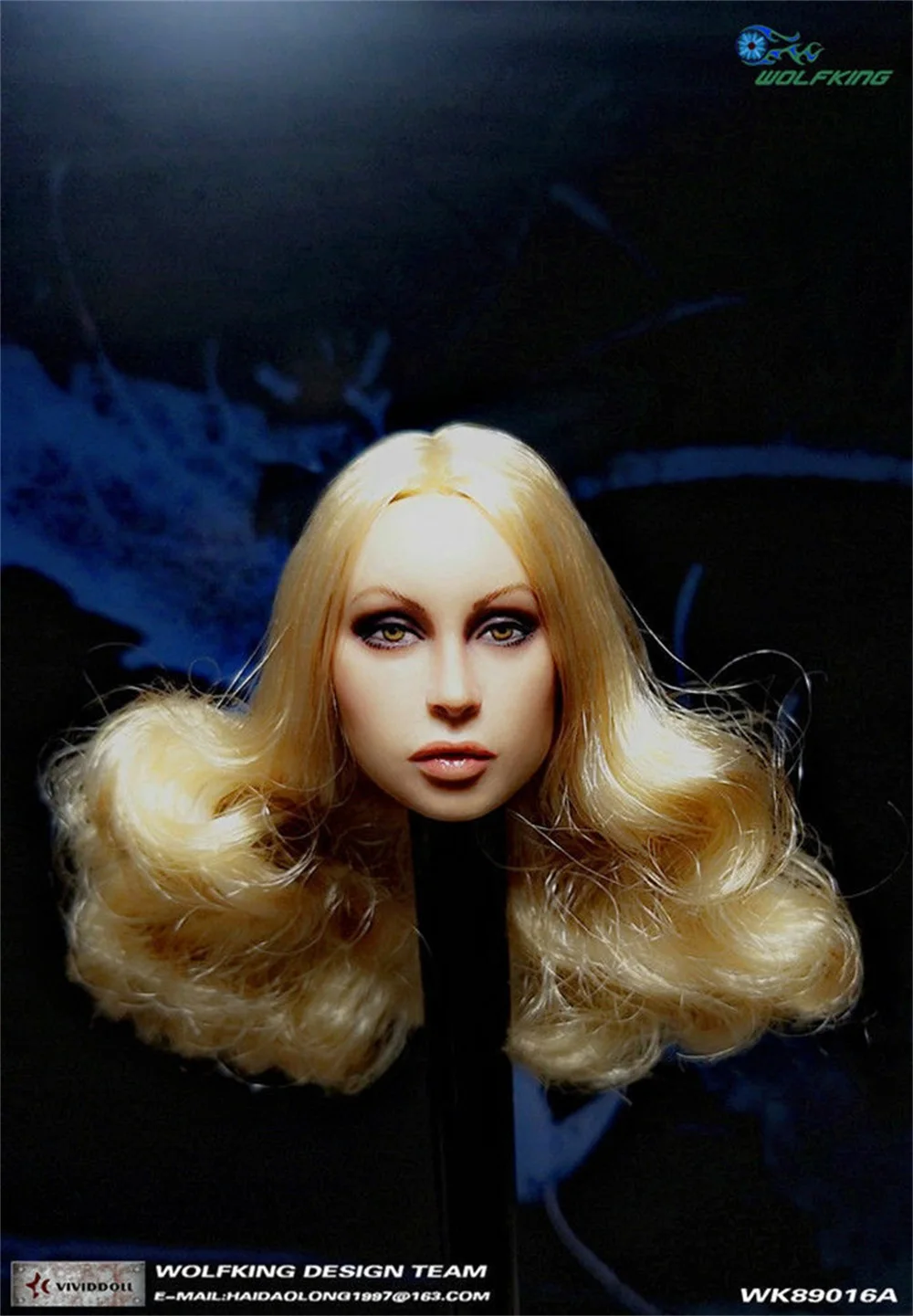 WOLFKING 1/6 WK89016A Female Pirate Head Sculpt Carved Golden Fit 12" Female Figure Doll