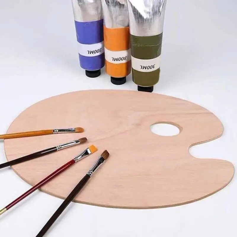 Wooden Artists Palette with Thumb Hole Oil Acrylics Paint Palette Tray for Adult X6HB
Wooden Artists Palette with Thumb Hole Oil Acrylics Paint Palette Tray for Adult X6HB