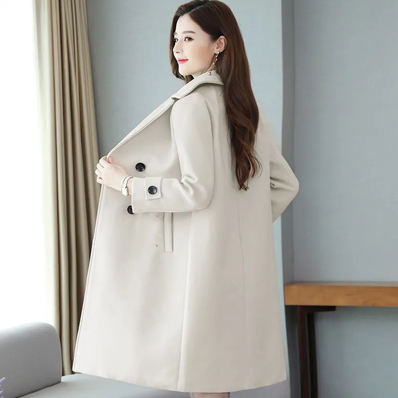 Women Med long Casual Tops Autumn Winter Fashion Loose Woolen Coat Female Long sleeve Slim Plus Size Wool Coat Outerwear 4XL
Women Med long Casual Tops Autumn Winter Fashion Loose Woolen Coat Female Long sleeve Slim Plus Size Wool Coat Outerwear 4XL