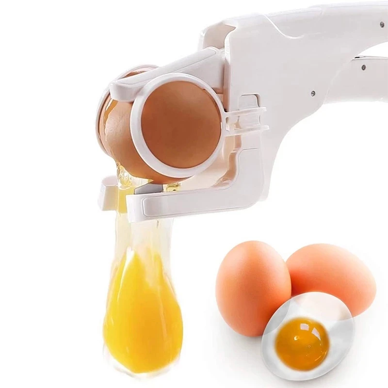 

Egg Cracker Separator Handheld Egg Opener Breaker Kitchen Gadget Tool Egg Whitites Yolk Quick Separation Egg Durable Egg Aids TV