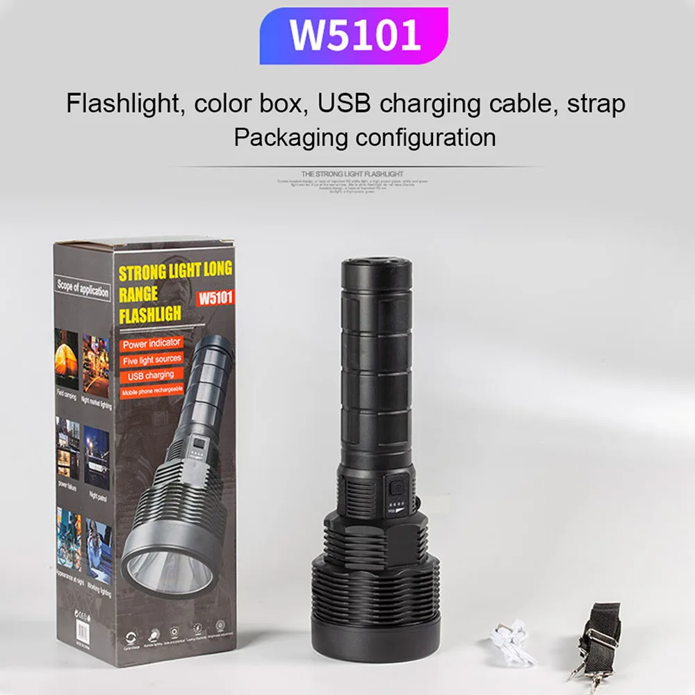 With Strap Led Flashlight USB Rechargeable Easy Use Powerful Ultra Bright Outdoor Camping Durable Ergonomic Night Fishing ABS
With Strap Led Flashlight USB Rechargeable Easy Use Powerful Ultra Bright Outdoor Camping Durable Ergonomic Night Fishing ABS