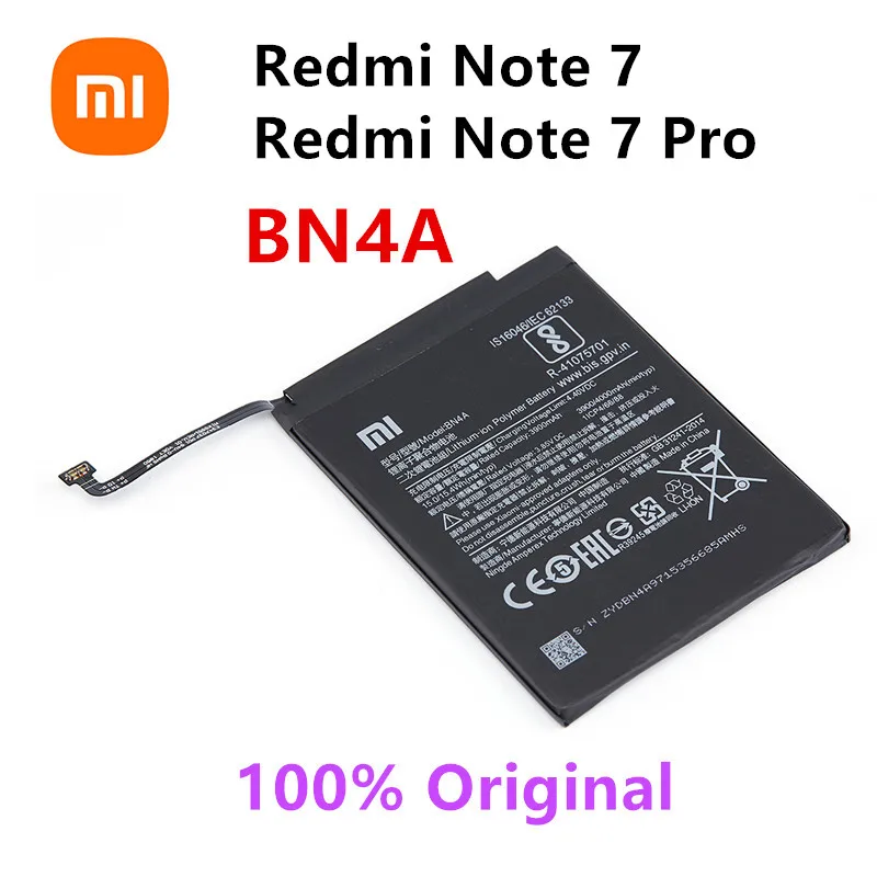 Оригинальный аккумулятор Xiao mi 100% BN4A 4000 мАч для Xiaomi Redmi Note 7 Pro M1901F7C