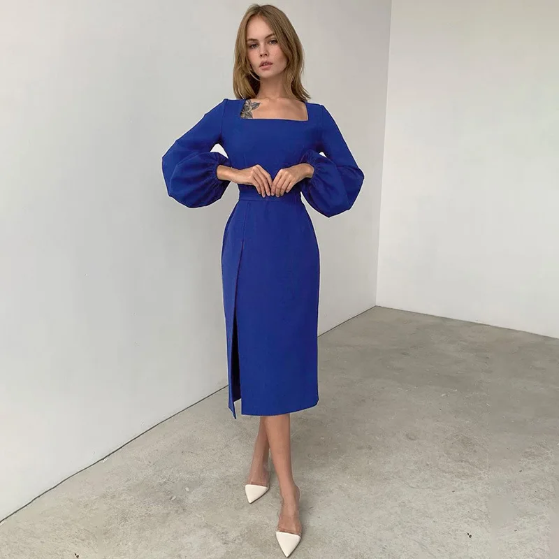 Women's Dress Lantern Sleeve Women Sexy Bodycon Elegant Party Dresses Hem Split Dress Women Fashion Streetwear Square Neck Dress
Women's Dress Lantern Sleeve Women Sexy Bodycon Elegant Party Dresses Hem Split Dress Women Fashion Streetwear Square Neck Dress