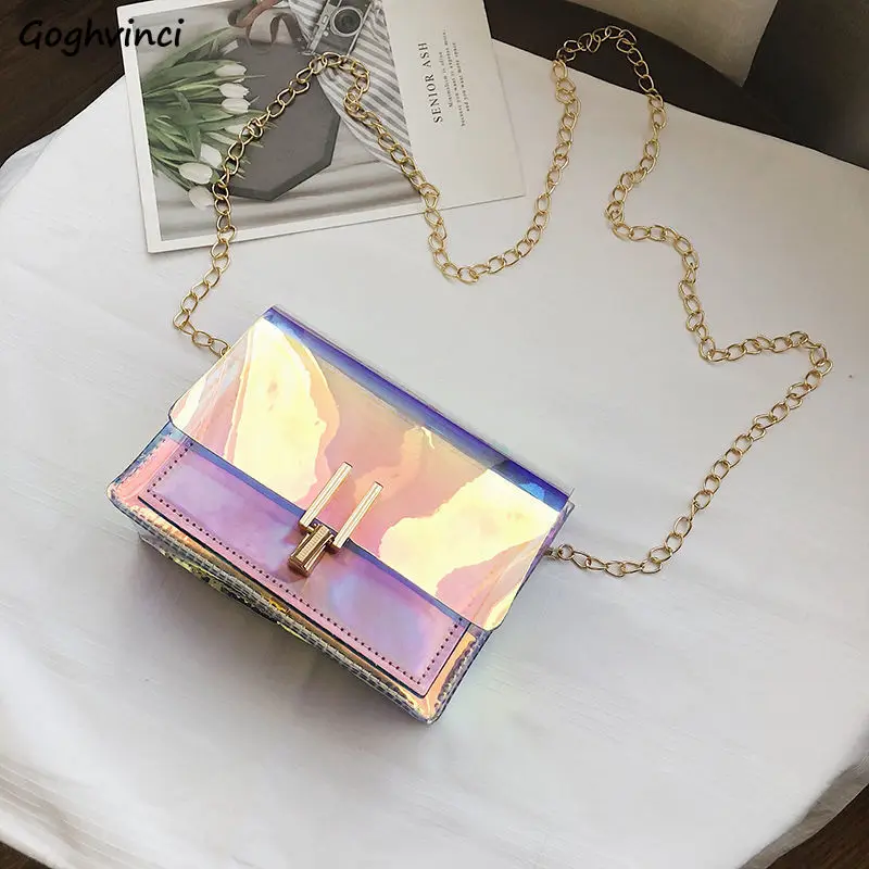 Transparent Bags Women Laser Fashion Street All-match Harajuku Ulzzang Chains Mini Flap PVC Chic Single-shoulder Simple Retro
Transparent Bags Women Laser Fashion Street All-match Harajuku Ulzzang Chains Mini Flap PVC Chic Single-shoulder Simple Retro