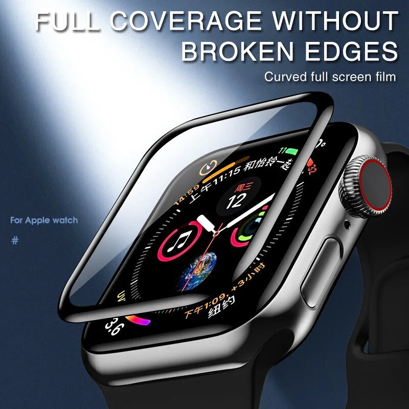 Защита экрана для Apple Watch закаленное защитное стекло iWatch серии 7 6 SE 5 4 45 мм 44 41 40 |