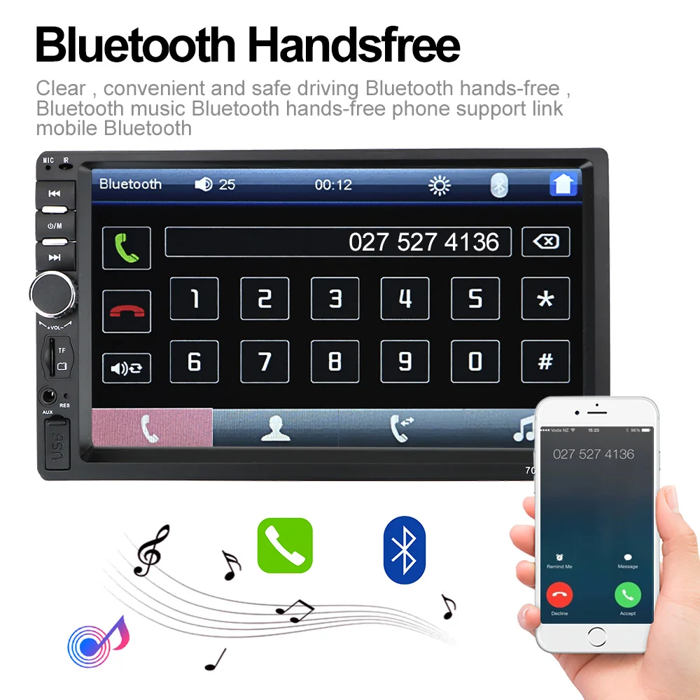 7010B /7012B/7018B Car 7" MP5/FM Player 2DIN Car Radio Player Touch Screen HD Multimedia Player Car Reversing Display
7010B /7012B/7018B Car 7" MP5/FM Player 2DIN Car Radio Player Touch Screen HD Multimedia Player Car Reversing Display