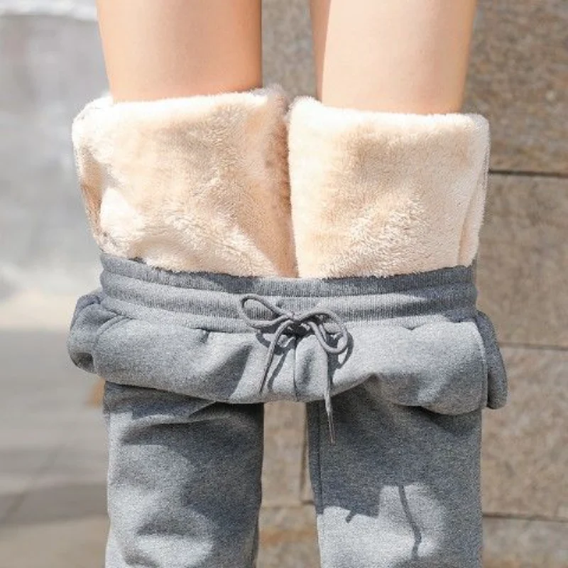 Women's Pants Winter Thick Warm Velvet Trousers High Waist Joggers Loose Casual Gray Lamb Cashmere Sweatpants Women Streetwear
Women's Pants Winter Thick Warm Velvet Trousers High Waist Joggers Loose Casual Gray Lamb Cashmere Sweatpants Women Streetwear