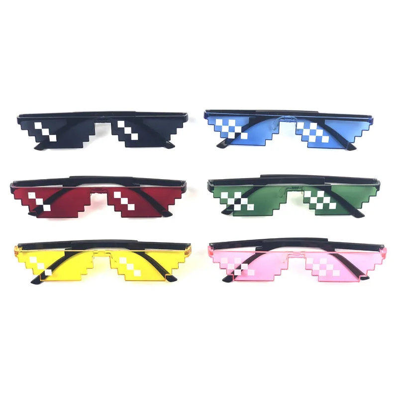 Mosaic Toy Thug Life Glasses Deal With It Pixel Women Men Black Sunglasses | Аксессуары для одежды