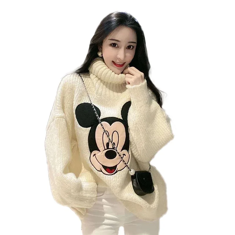 Disney Woman Mickey's Fall/winter Mid-length Turtleneck Sweater Loose And Thin Temperament Knitted Tops Fashion Warm Clothes
Disney Woman Mickey's Fall/winter Mid-length Turtleneck Sweater Loose And Thin Temperament Knitted Tops Fashion Warm Clothes