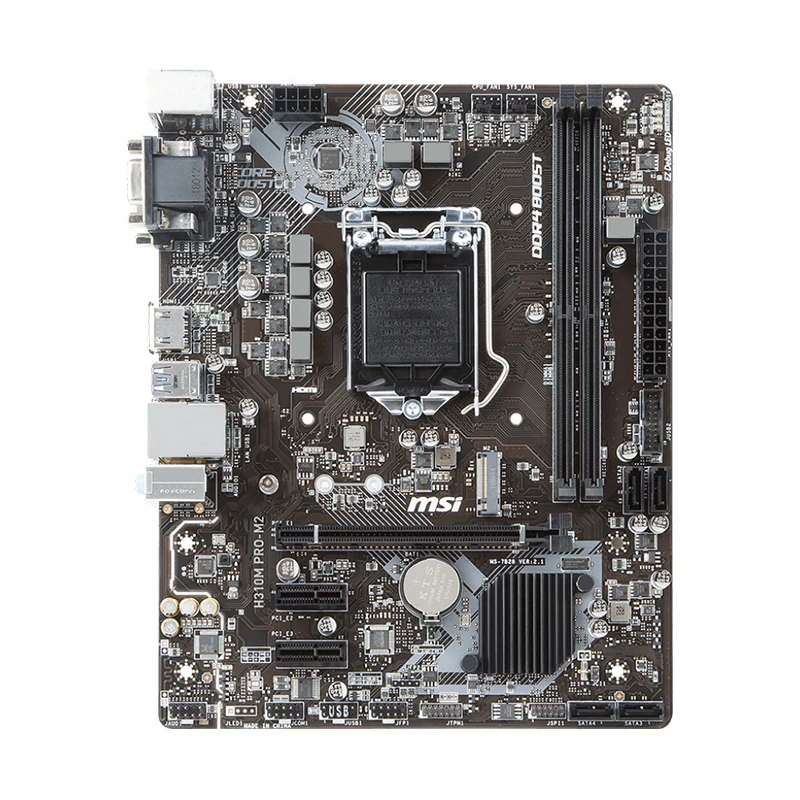 Материнская плата MSI H310M PRO-M2 1151 материнская DDR4 32 Гб 2133 МГц USB3.1 Gen1 Type-A M.2 HDMI с