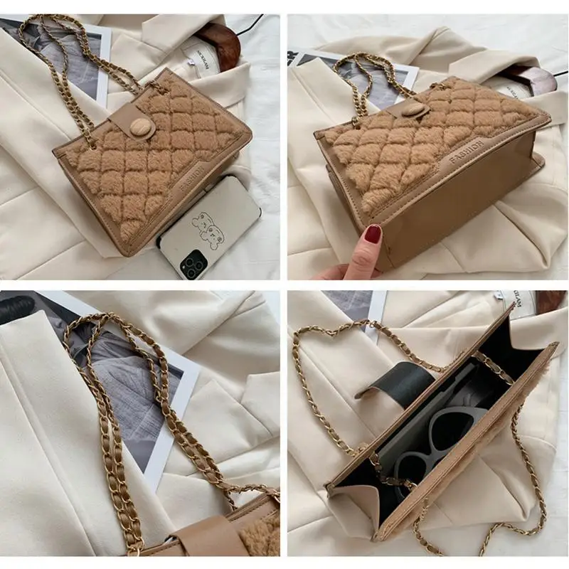 Luxury Women Sling Chain Messenger Bags Designer Crossbody Casual Shoulder Satchel Dinner Bag Leather Fashion Plush Handbag
Luxury Women Sling Chain Messenger Bags Designer Crossbody Casual Shoulder Satchel Dinner Bag Leather Fashion Plush Handbag