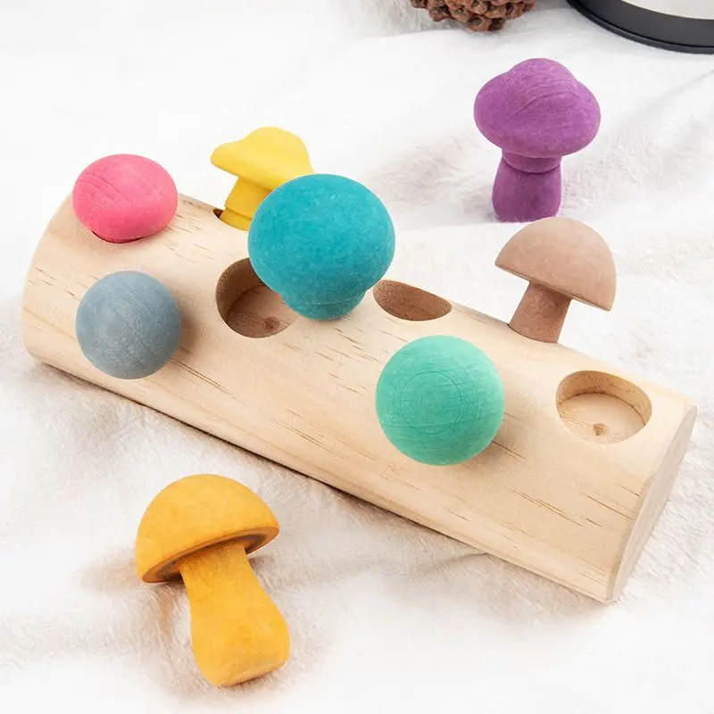 Wooden Mushrooms Rainbow Colorful Shape Blocks Cognkion Grasp Board Early Learning Educational Montessori Toys For Children
Wooden Mushrooms Rainbow Colorful Shape Blocks Cognkion Grasp Board Early Learning Educational Montessori Toys For Children
