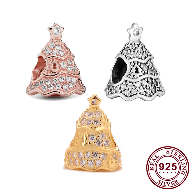 Original 925 Sterling Silver Bead Rose Gold Christmas Tree Beads Fit Pandora Women Bracelet & Necklace Diy Jewelry
Original 925 Sterling Silver Bead Rose Gold Christmas Tree Beads Fit Pandora Women Bracelet & Necklace Diy Jewelry