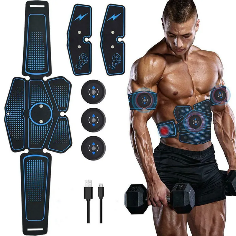 Electric Vibration Massager ABS Stimulator Abdomen Muscle Trainer Exercise Belt Body Slimming Shaper Building Fitness | Спорт и