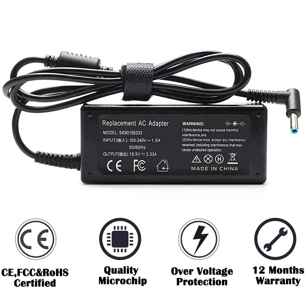 65W Laptop Charger AC Adapter Power AC Adapter With Power Supply Cord Compatible For HP Chromebook 14 11 G3 G4 X360 Notebook
65W Laptop Charger AC Adapter Power AC Adapter With Power Supply Cord Compatible For HP Chromebook 14 11 G3 G4 X360 Notebook