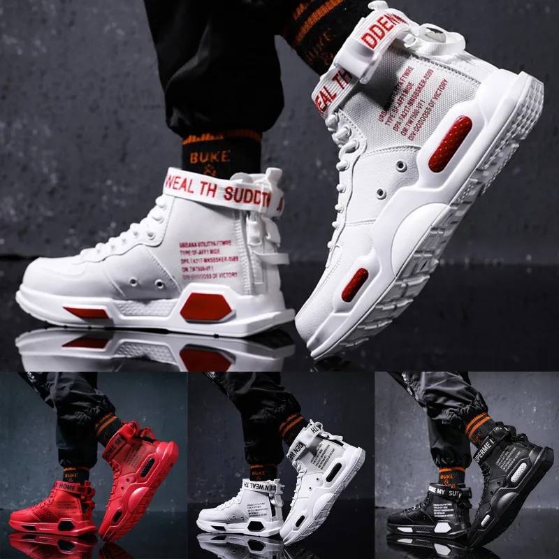 Men's High Top Fashion Leather Sneakers Trend Hot Sale Comfortable Man Casual Shoes Outdoor Non-slip Breathable Men Shoes
Men's High Top Fashion Leather Sneakers Trend Hot Sale Comfortable Man Casual Shoes Outdoor Non-slip Breathable Men Shoes