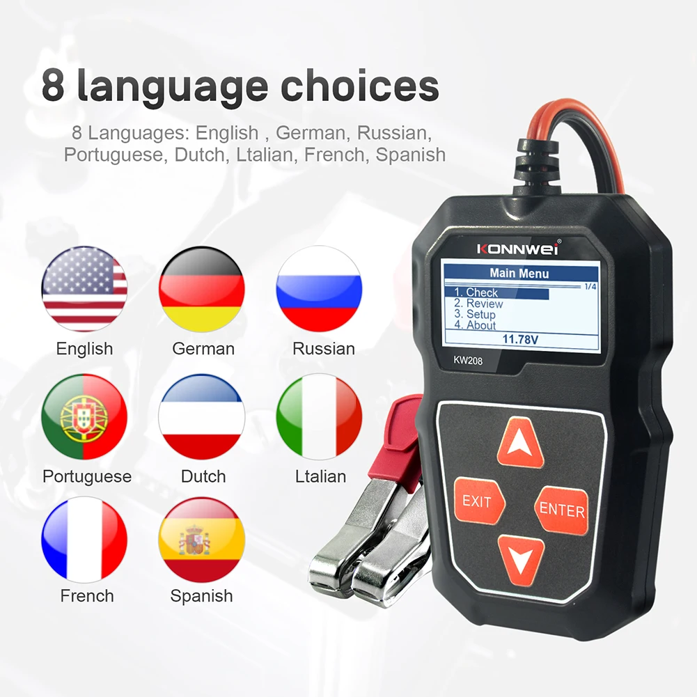 KW208 Car Battey Charger Tester Scanner Fault Diagnosis Instrument LCD Scanners Digital Diagnostic Analysis Scan Test Tool 12V
KW208 Car Battey Charger Tester Scanner Fault Diagnosis Instrument LCD Scanners Digital Diagnostic Analysis Scan Test Tool 12V