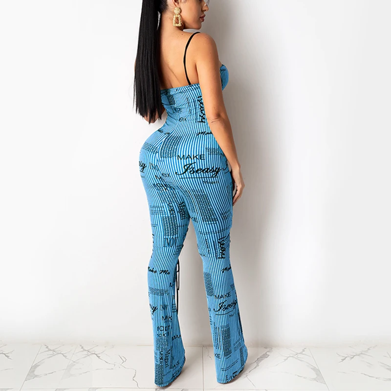 Casual Women Jumpsuits Spaghetti Strap Top Long Pants Sports Jumpsuit Patchwork Stripe Romper Bodysuits Ladies Outdoor Wear
Casual Women Jumpsuits Spaghetti Strap Top Long Pants Sports Jumpsuit Patchwork Stripe Romper Bodysuits Ladies Outdoor Wear