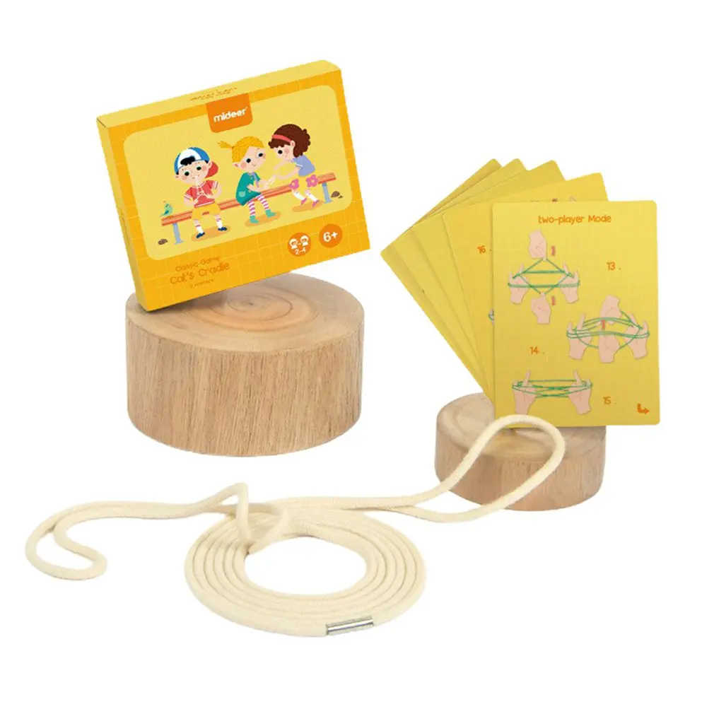 

String Game Cards Set Montessori Materials Cat's Cradle Kids Learning Educational Toys Children MiDeer Rope Hand Finger Game