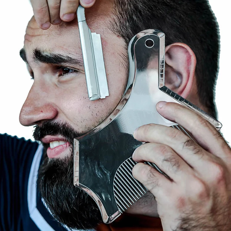1pcs Men Beard Shaping Styling Template Comb Transparent Men's Beards Combs Beauty Tool for Hair Beard Trim Templates
1pcs Men Beard Shaping Styling Template Comb Transparent Men's Beards Combs Beauty Tool for Hair Beard Trim Templates