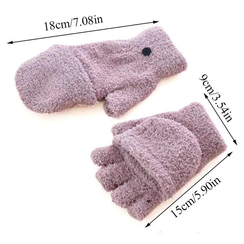 Women Cute Thick Fingerless Plush Touch Screen Mittens Solid Color Couple Gloves Winter Warm Velvet Half Finger Typing Gloves
Women Cute Thick Fingerless Plush Touch Screen Mittens Solid Color Couple Gloves Winter Warm Velvet Half Finger Typing Gloves