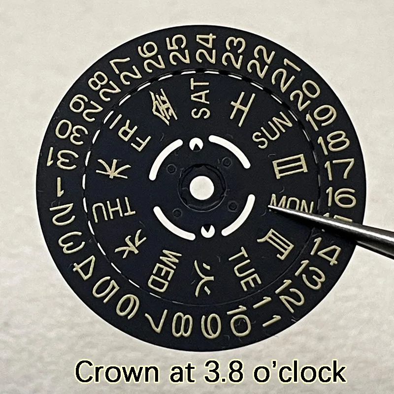 Колесная Корона даты и дня Движения NH36 на циферблате 3,8 Kanji seiko, циферблат для Seiko SKX007 NH35 NH36, механизм, запчасти для ремонта часов
Колесная Корона даты и дня Движения NH36 на циферблате 3,8 Kanji seiko, циферблат для Seiko SKX007 NH35 NH36, механизм, запчасти для ремонта часов