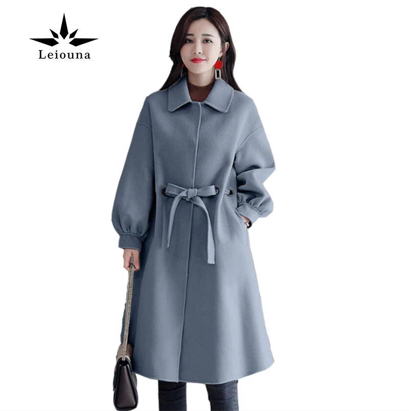 Leiouna Lantern Sleeve Loose Warm Winter Woman Manteau Long Coat With Blet Wool Blends Female Overcoat New Jacket Korean
Leiouna Lantern Sleeve Loose Warm Winter Woman Manteau Long Coat With Blet Wool Blends Female Overcoat New Jacket Korean