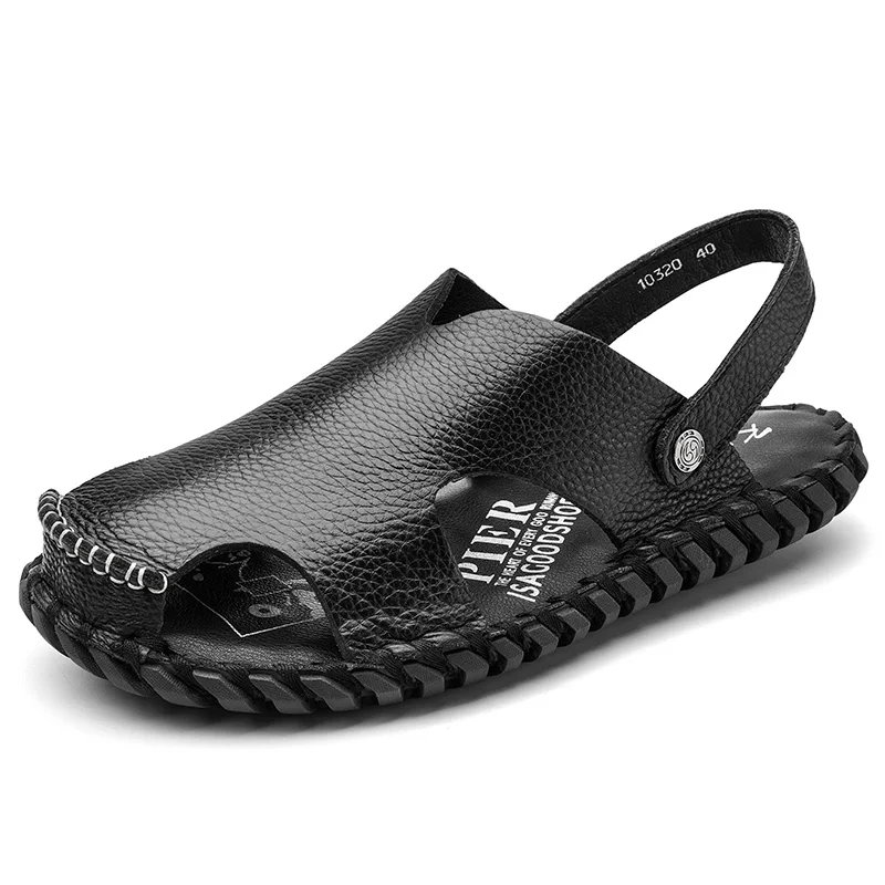 Classic Summer Men's Sandals Genuine Leather Sandals Breathable Rome Male Outdoor Beach Slippers Soft Men Beach Sandals Style
Classic Summer Men's Sandals Genuine Leather Sandals Breathable Rome Male Outdoor Beach Slippers Soft Men Beach Sandals Style