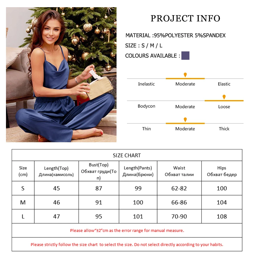 HiLoc Blue Sleeveless Sexy Pyjamas For Women Sleepwear Satin Two Piece Set Elastic Waist Flare Pants Home Suit Sets Spring 2021
HiLoc Blue Sleeveless Sexy Pyjamas For Women Sleepwear Satin Two Piece Set Elastic Waist Flare Pants Home Suit Sets Spring 2021