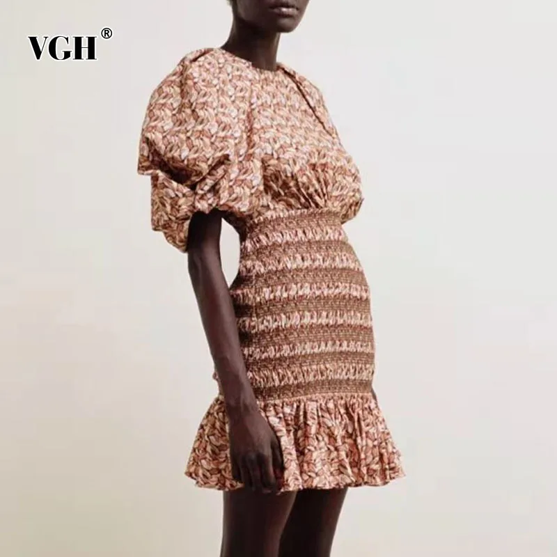 VGH Print Casual Dress For Women O Neck Lantern Short Sleeve High Waist Hollow Out Bodycon Dresses Female Summer Fashion Clothes
VGH Print Casual Dress For Women O Neck Lantern Short Sleeve High Waist Hollow Out Bodycon Dresses Female Summer Fashion Clothes
