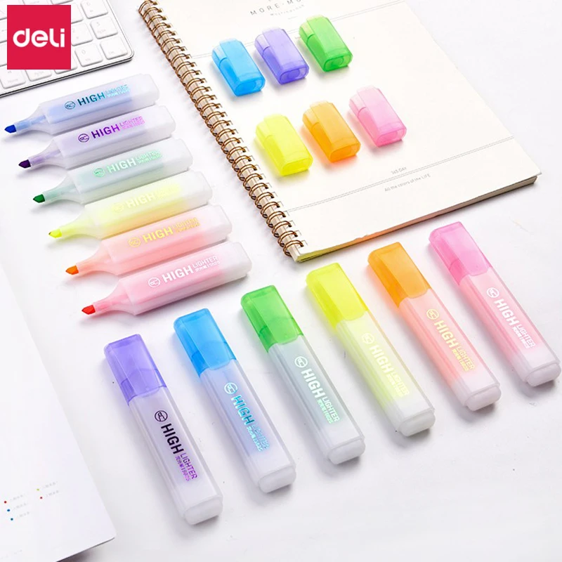 30pcs Deli classic 6 colors oblique highlighter marker pens for school kid office sign supply scribble pen set kawaii stationery
30pcs Deli classic 6 colors oblique highlighter marker pens for school kid office sign supply scribble pen set kawaii stationery