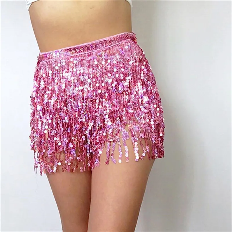 Women Fashion Belly Dance Pack Hip Skirt Glitter Sequins Tassel Skirts Sundress Girls Mini Wrap Summer Sexy Skirt
Women Fashion Belly Dance Pack Hip Skirt Glitter Sequins Tassel Skirts Sundress Girls Mini Wrap Summer Sexy Skirt