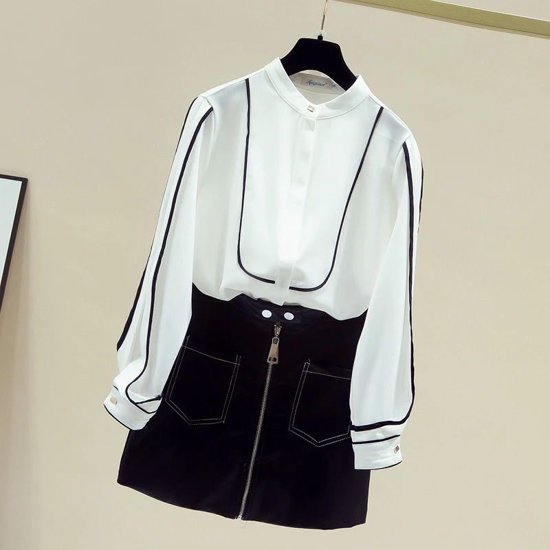 2021 New Women chiffon blouse shirt fashion casual long sleeve white shirt Striped chiffon shirt women tops
2021 New Women chiffon blouse shirt fashion casual long sleeve white shirt Striped chiffon shirt women tops