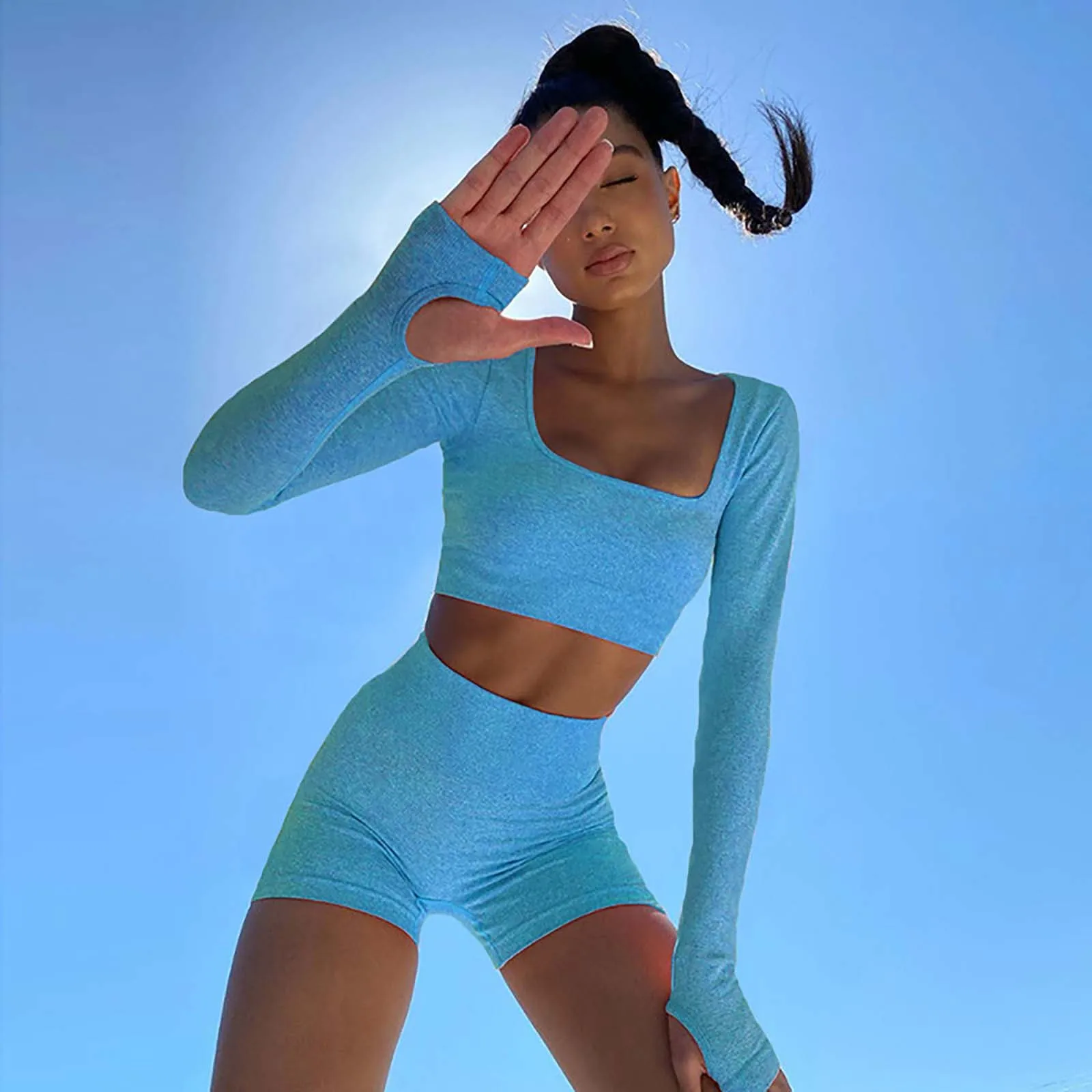 Women Leggings Yoga Set Seamless Fitness Long-Sleeved T-Shirt Gym 2 Piece Workout Sport High Waist Yoga Outfit Sets conjuntos
Women Leggings Yoga Set Seamless Fitness Long-Sleeved T-Shirt Gym 2 Piece Workout Sport High Waist Yoga Outfit Sets conjuntos