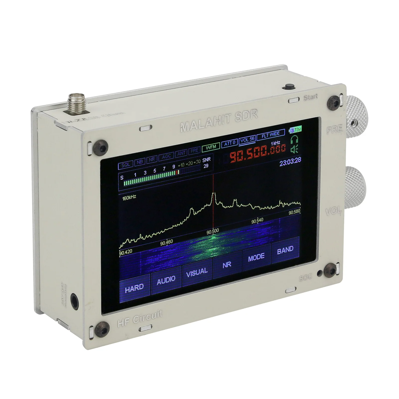 Hifi аудио 1.10C AM/SSB/NFM/WFM 50 кгц-2 ГГц MALAHIT SDR DSP SDR приемник радио с динамиком 3,5 "экран
Hifi аудио 1.10C AM/SSB/NFM/WFM 50 кгц-2 ГГц MALAHIT SDR DSP SDR приемник радио с динамиком 3,5 "экран