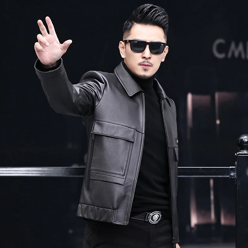 Men Leather Jacket Thick Loose Warm Male Outerwear New Autumn Winter Coats Casual Mens
Men Leather Jacket Thick Loose Warm Male Outerwear New Autumn Winter Coats Casual Mens