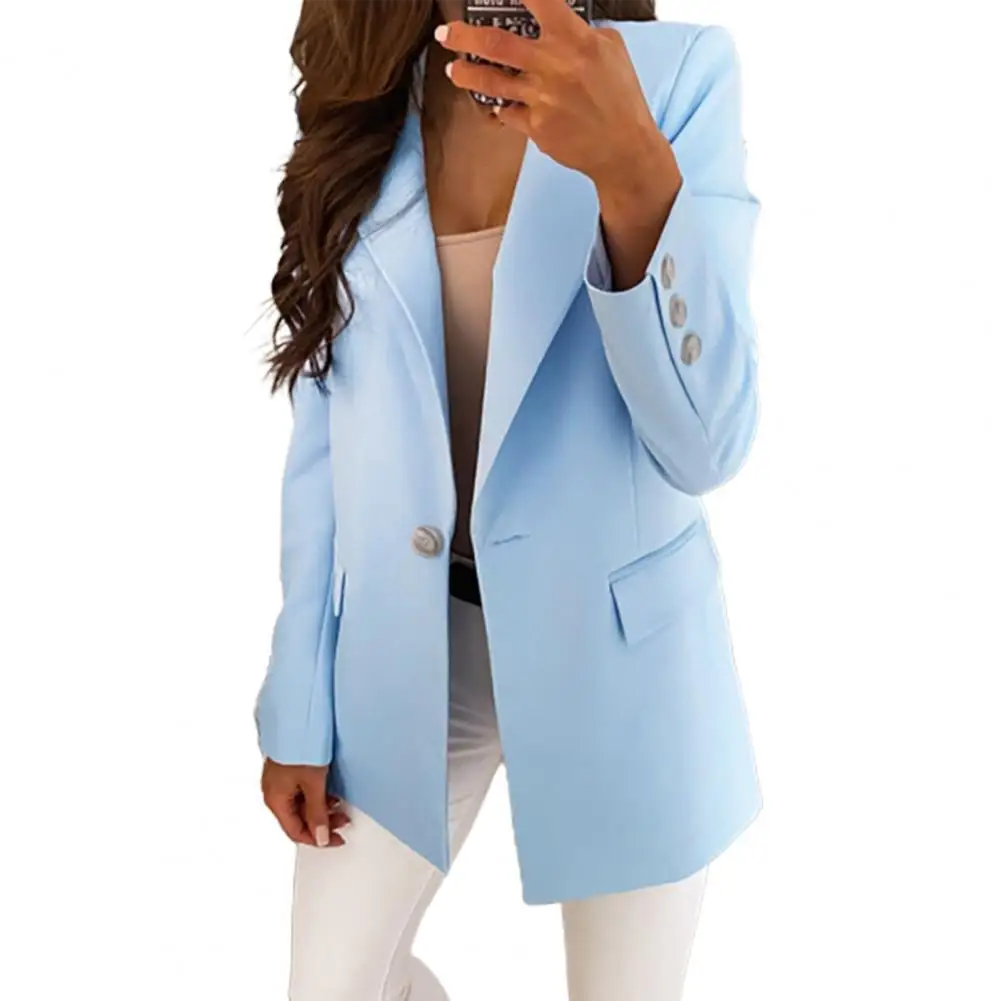 Office Lady Slim Blazer Solid Color One Buttons Side Pockets Turndown Collar Autumn Winter Women Suits Jacket femme
Office Lady Slim Blazer Solid Color One Buttons Side Pockets Turndown Collar Autumn Winter Women Suits Jacket femme