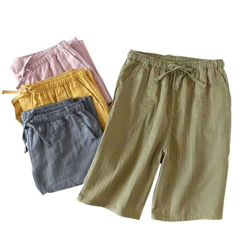 Summer New Men's Shorts Sleep Bottoms Japanese Style Full Cotton Solid Color Casual Pants Men Soft Loose Sleep Pants Homewear
Summer New Men's Shorts Sleep Bottoms Japanese Style Full Cotton Solid Color Casual Pants Men Soft Loose Sleep Pants Homewear