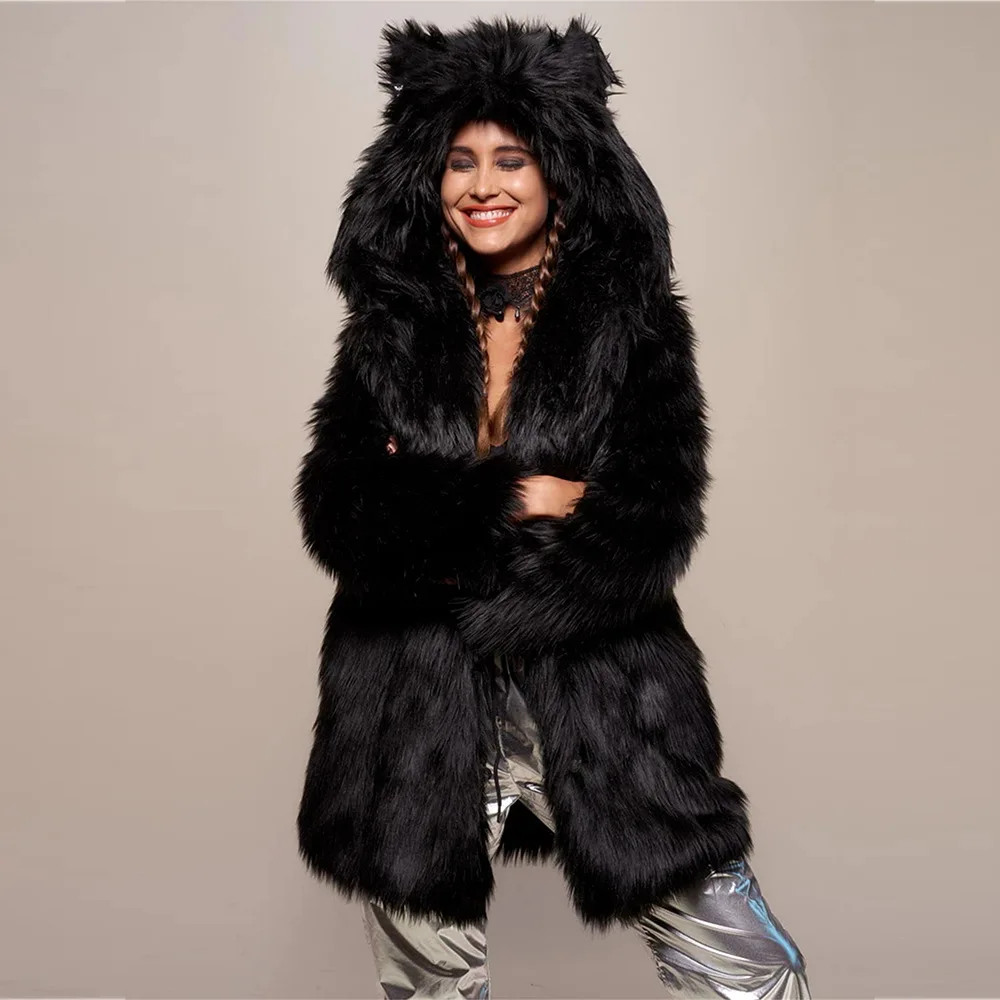 Women's Cotton Padded Clothes Cute Hat Long Leopard Fur Windbreaker Women's Fur Collar Warm Thickened Cashmere Inner Coat Jacket
Women's Cotton Padded Clothes Cute Hat Long Leopard Fur Windbreaker Women's Fur Collar Warm Thickened Cashmere Inner Coat Jacket