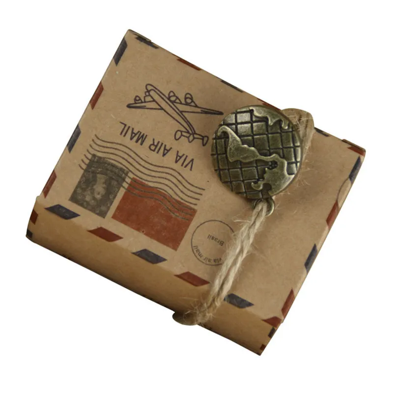 50PCS Vintage Stamp AirMail Design Candy Dragee Box with Compass/Mini Globe Kraft Gift Box Bags Wedding Party Birthday Supplies
50PCS Vintage Stamp AirMail Design Candy Dragee Box with Compass/Mini Globe Kraft Gift Box Bags Wedding Party Birthday Supplies