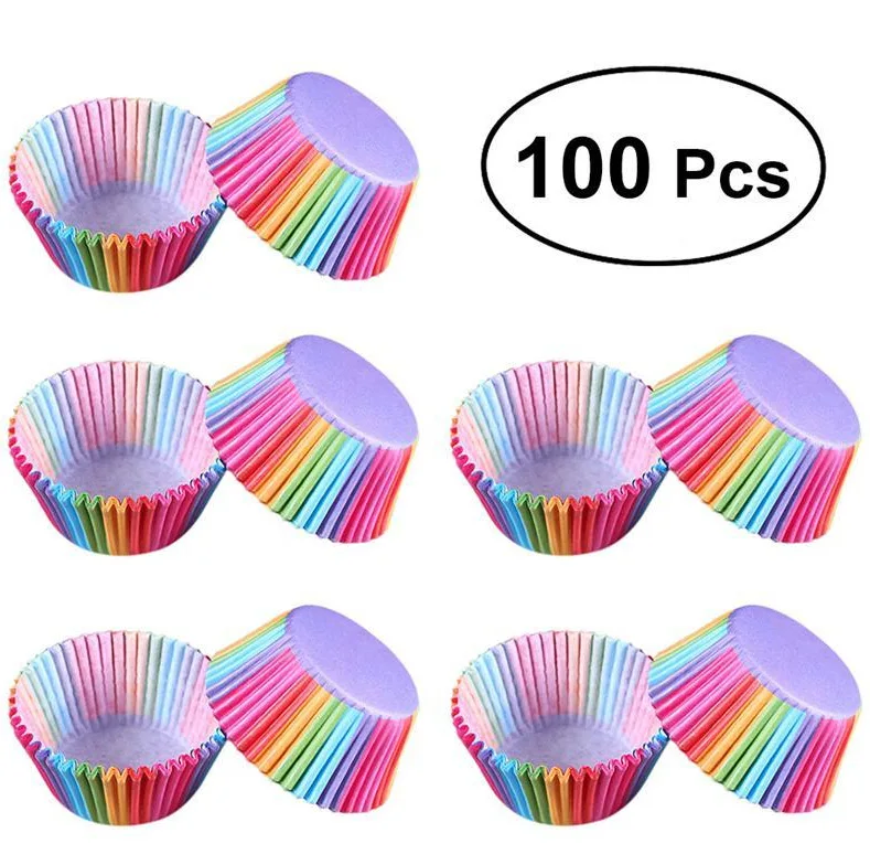 pvc barrel rainbow cake paper cup holder Baking muffin cake Chocolate sticky rice paper tray Packing about 100
pvc barrel rainbow cake paper cup holder Baking muffin cake Chocolate sticky rice paper tray Packing about 100