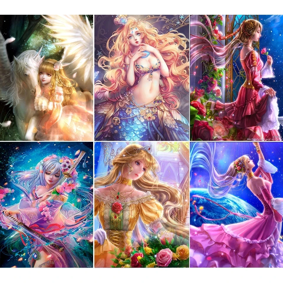 5D Diamond Painting Flower Fairy Mermaid Cartoon Full Square Diamond Embroidery Set Rhinestone Inlaid Home Decoration Specials
5D Diamond Painting Flower Fairy Mermaid Cartoon Full Square Diamond Embroidery Set Rhinestone Inlaid Home Decoration Specials