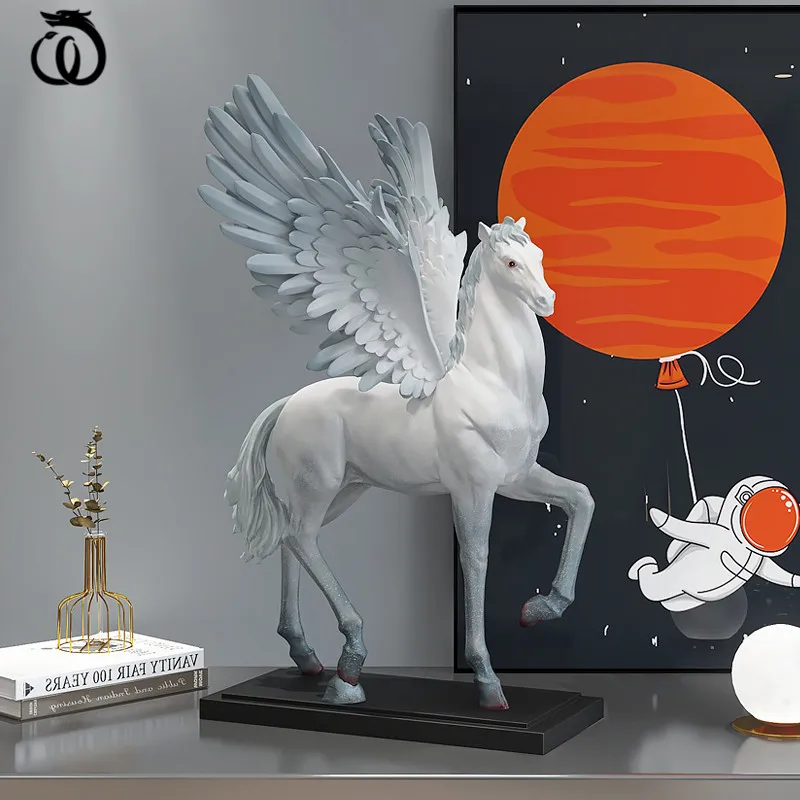 WU CHEN LONG Nordic Abstract Lucky Wings Horse Arts Sculpture Animal Angel Statue FRP Crafts Luxurious Home Decorations R6527
WU CHEN LONG Nordic Abstract Lucky Wings Horse Arts Sculpture Animal Angel Statue FRP Crafts Luxurious Home Decorations R6527