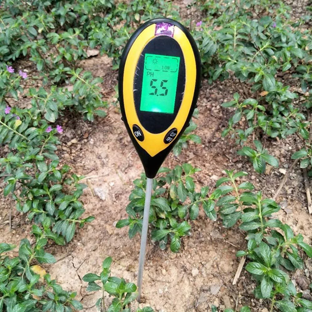 4 in1Multifunctional Digital Soil Tester PH Sensor Analyzer Sunlight Survey Instrument LCD Display Plant Moisture Measuring Tool
4 in1Multifunctional Digital Soil Tester PH Sensor Analyzer Sunlight Survey Instrument LCD Display Plant Moisture Measuring Tool