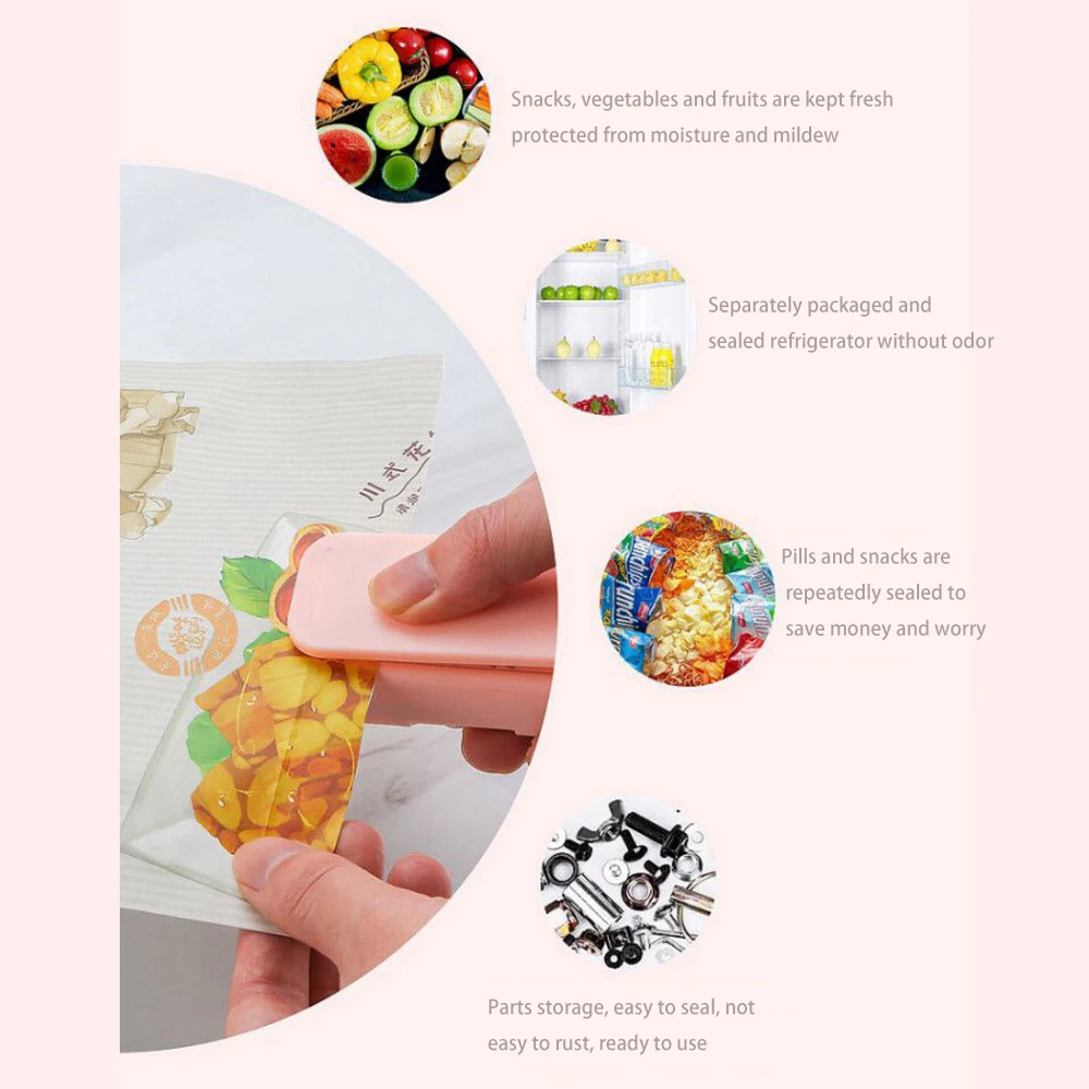 Portable household mini sealing machine food plastic bag Travel hand pressure sealing machine pulse sealing sealing package
Portable household mini sealing machine food plastic bag Travel hand pressure sealing machine pulse sealing sealing package