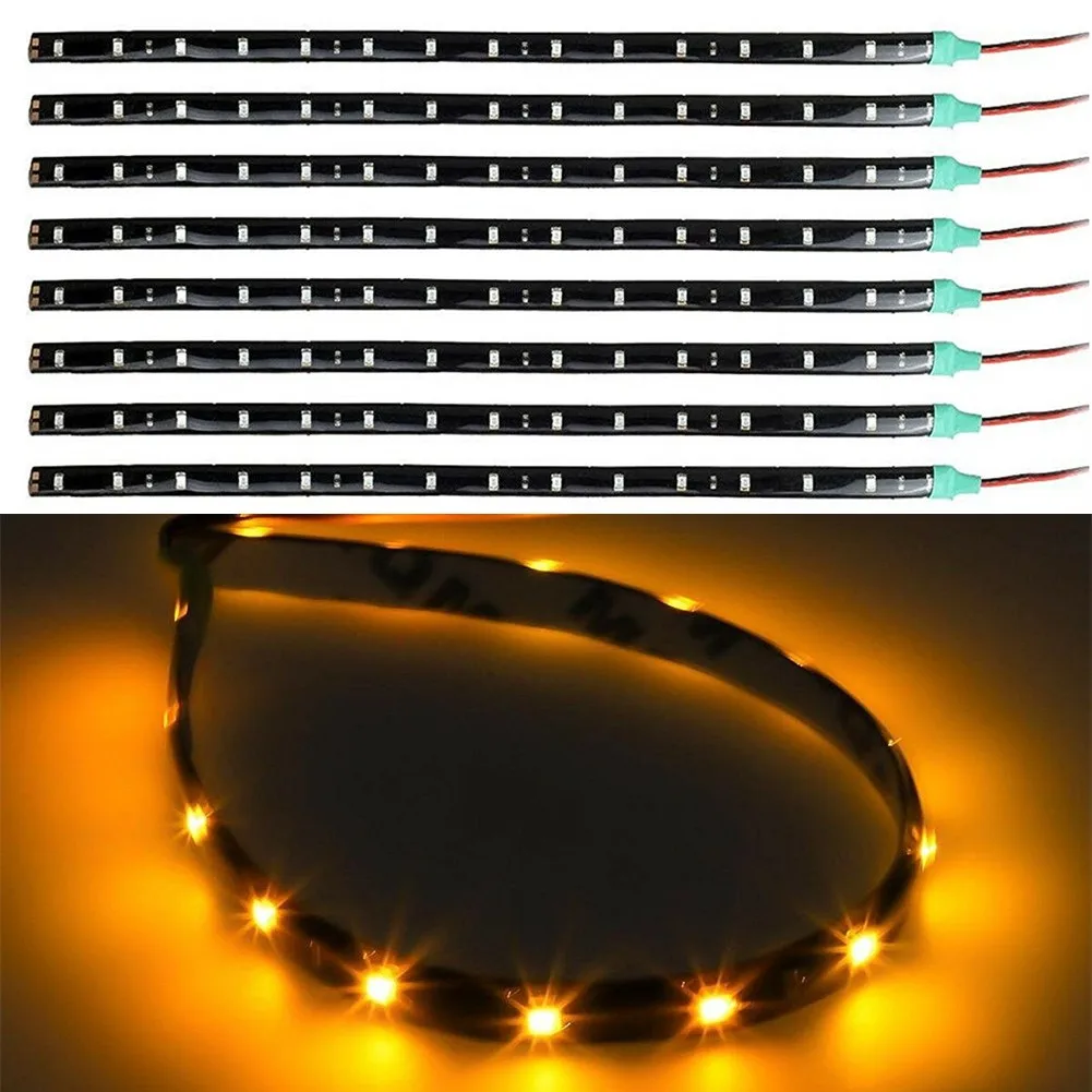 8pc Yellow 15LED 30cm Auto Car Van Grill Flexible Waterproof Light Strip SMD 12V 15 LED Yellow Strip Lights
8pc Yellow 15LED 30cm Auto Car Van Grill Flexible Waterproof Light Strip SMD 12V 15 LED Yellow Strip Lights