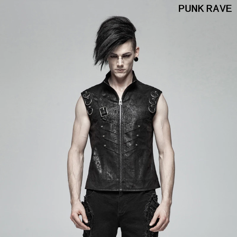 Мужская жилетка без рукавов, летняя Готическая жилетка из искусственной кожи для костюмированной вечеринки, модная одежда в стиле панк, оде... 
Мужская жилетка без рукавов, летняя Готическая жилетка из искусственной кожи для костюмированной вечеринки, модная одежда в стиле панк, оде...