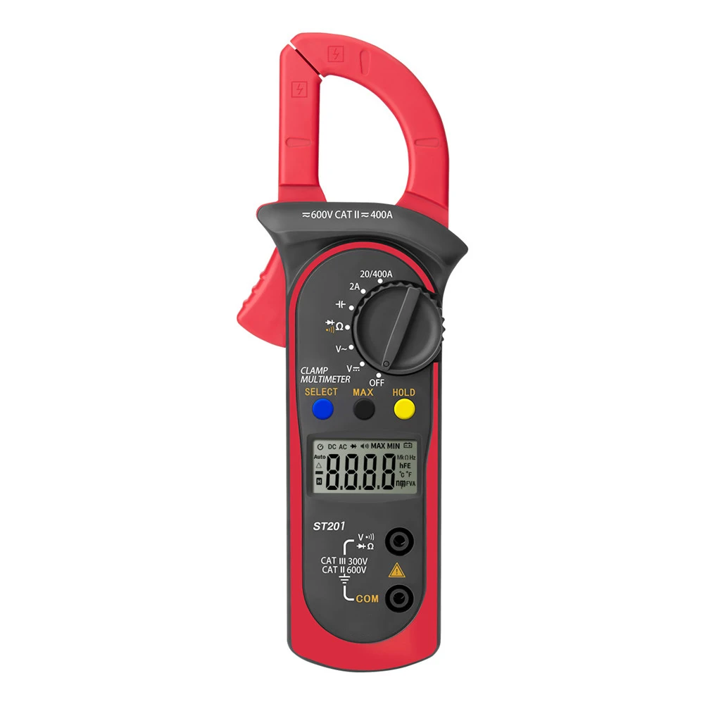 ANENG ST201 Digital Clamp Multimeter 1999 Counts High Accuracy Resistance Ohm AC DC Voltage AC Current Diode Tester
ANENG ST201 Digital Clamp Multimeter 1999 Counts High Accuracy Resistance Ohm AC DC Voltage AC Current Diode Tester